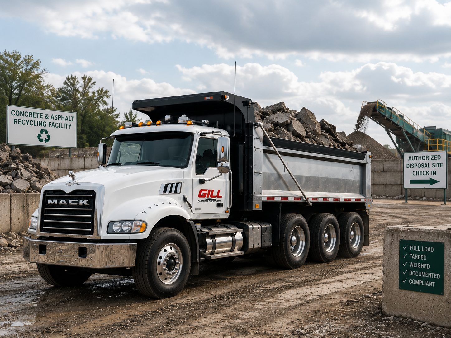 Concrete and asphalt hauling